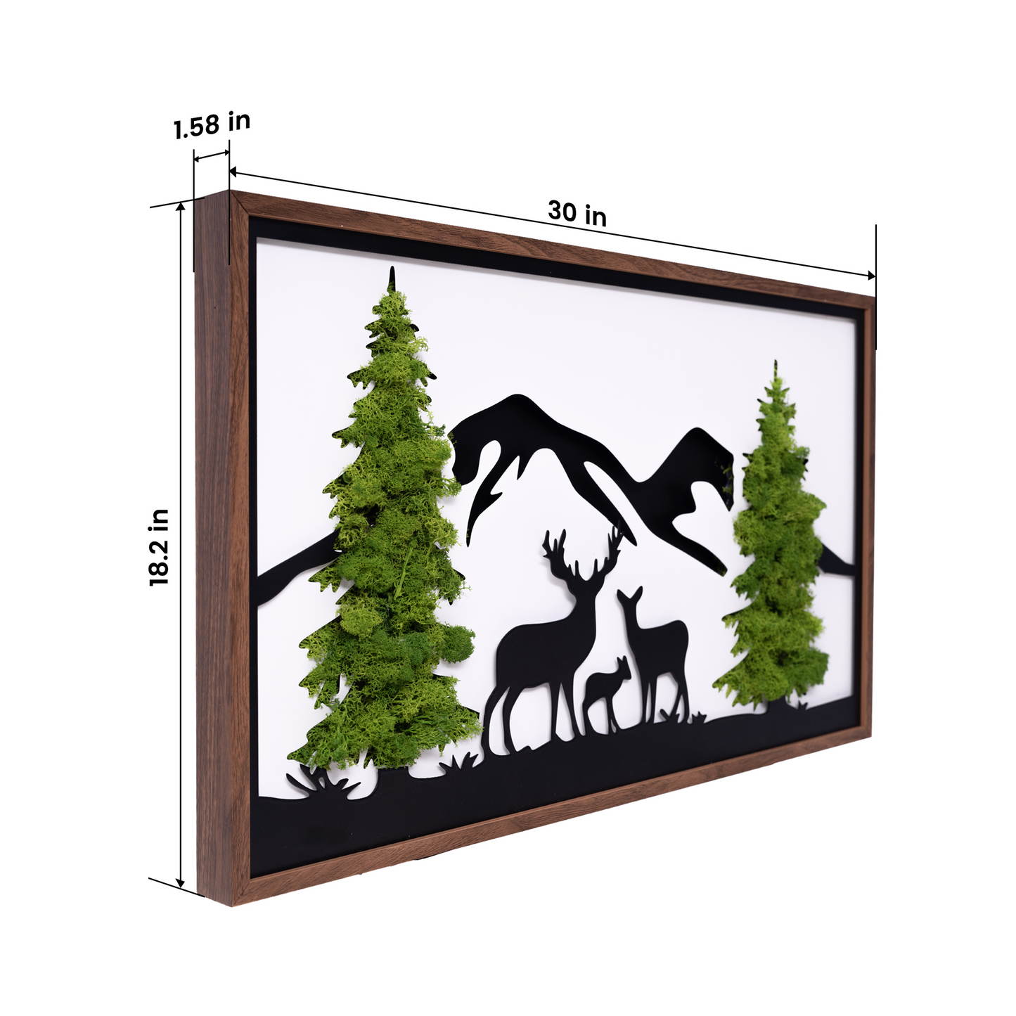 Deer Metal Art Moss Wall Decor