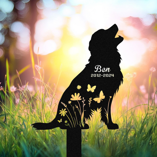 Custom Pet Metal Memorial Garden Stake, Personalized Pet Name Stake, Dog Memorial Sign, Dog Loss Gifts (Size 10-36 inches)